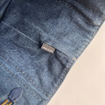 Prada Blue Denim Canapa Top Handle Bag