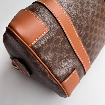 Celine Vintage Macadam Coated Canvas Boston Bag