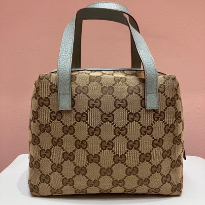 Gucci Vintage GG Canvas Tofu Top Handle Bag