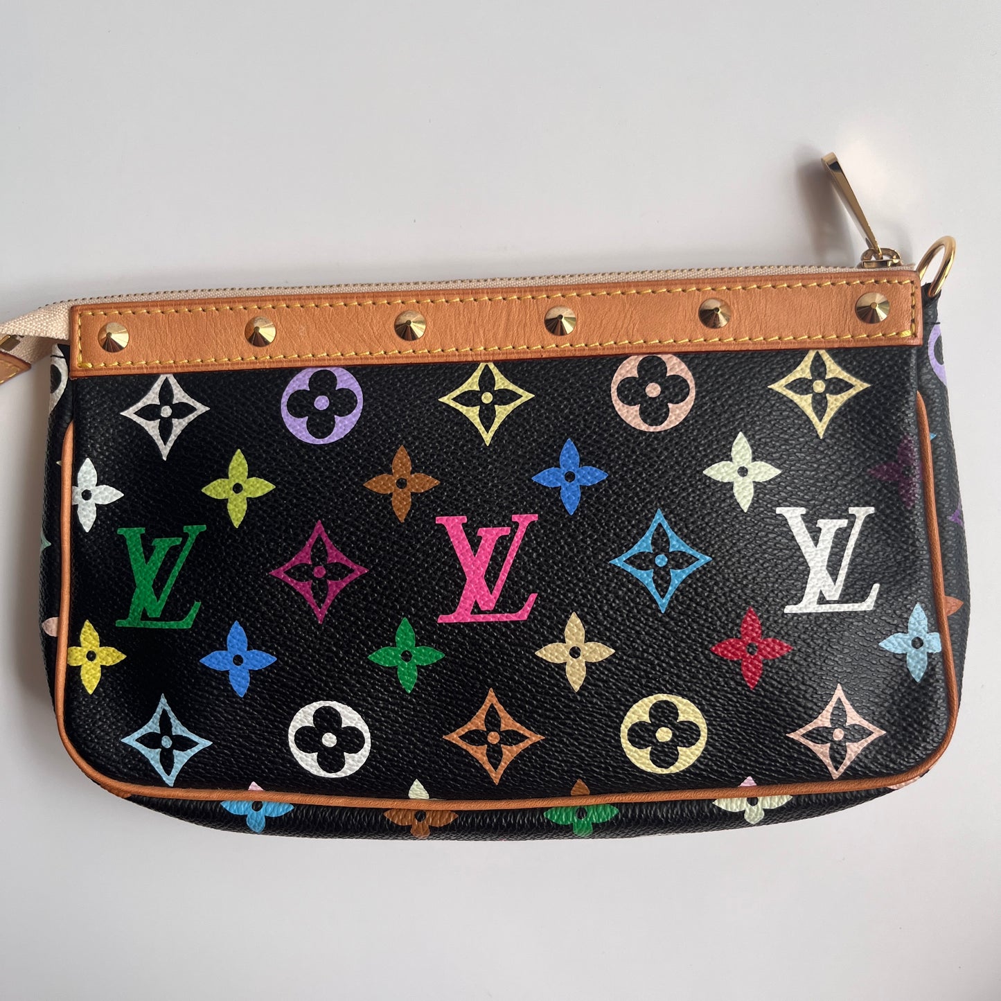 Louis Vuitton x Takashi Murakami Black Multicolor Pochette