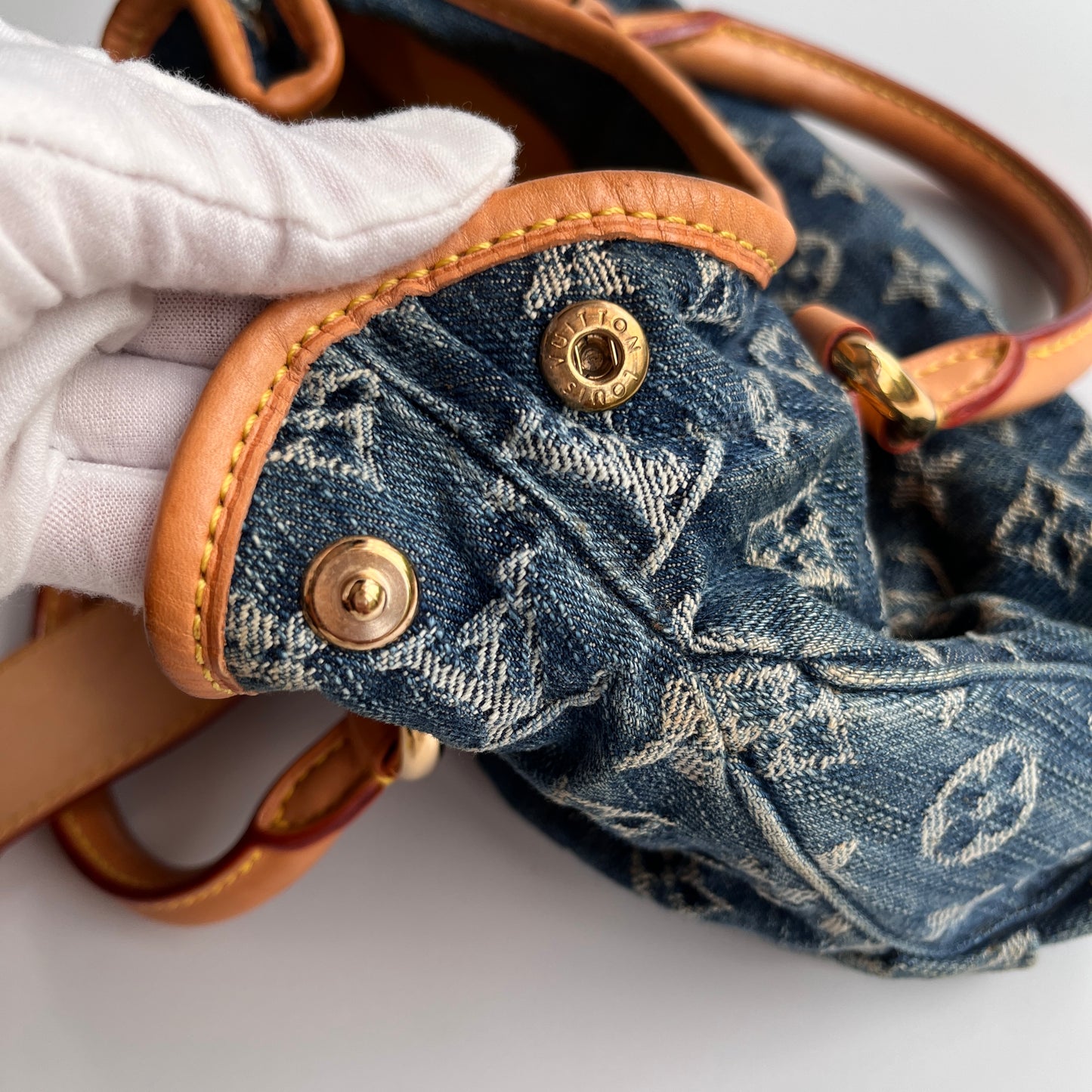 Louis Vuitton Pleaty Denim Top Handle Bag