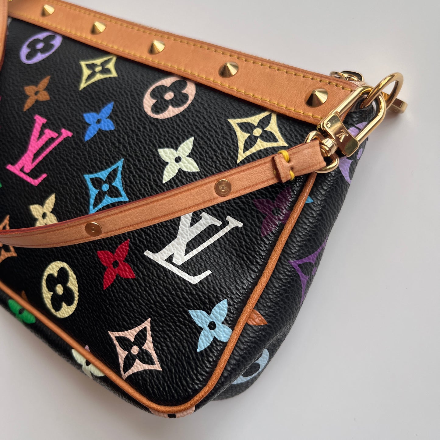 Louis Vuitton x Takashi Murakami Black Multicolor Pochette