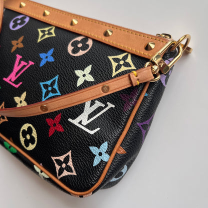 Louis Vuitton x Takashi Murakami Black Multicolor Pochette