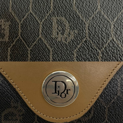 Christian Dior Vintage Honeycomb Coated Canvas Crossbody Bag
