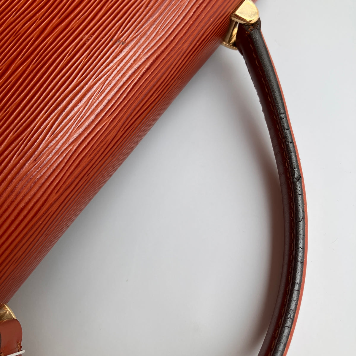 Louis Vuitton Vintage Malesherbes Brown Epi Top Handle Bag
