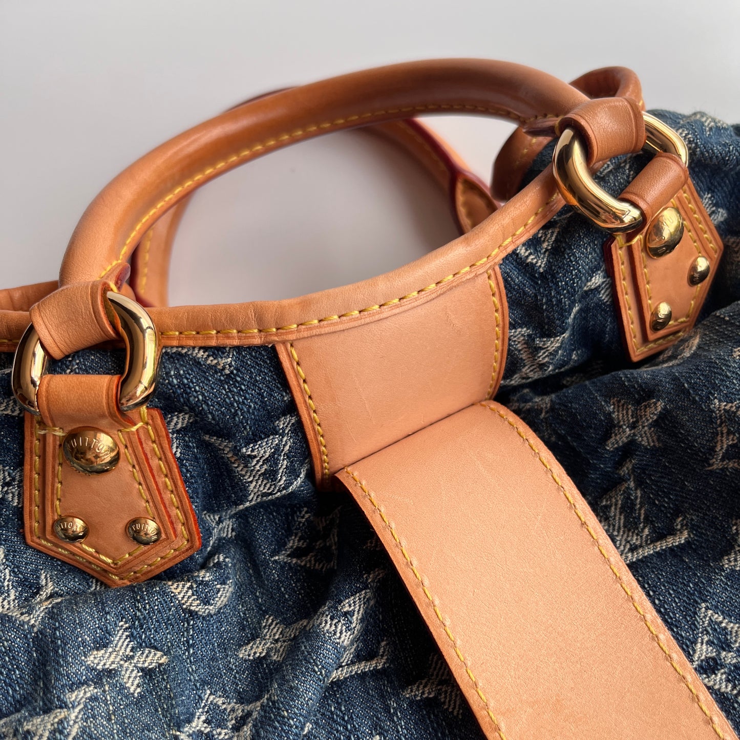 Louis Vuitton Pleaty Denim Top Handle Bag