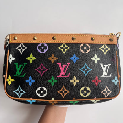 Louis Vuitton x Takashi Murakami Black Multicolor Pochette