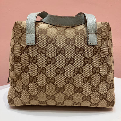 Gucci Vintage GG Canvas Tofu Top Handle Bag
