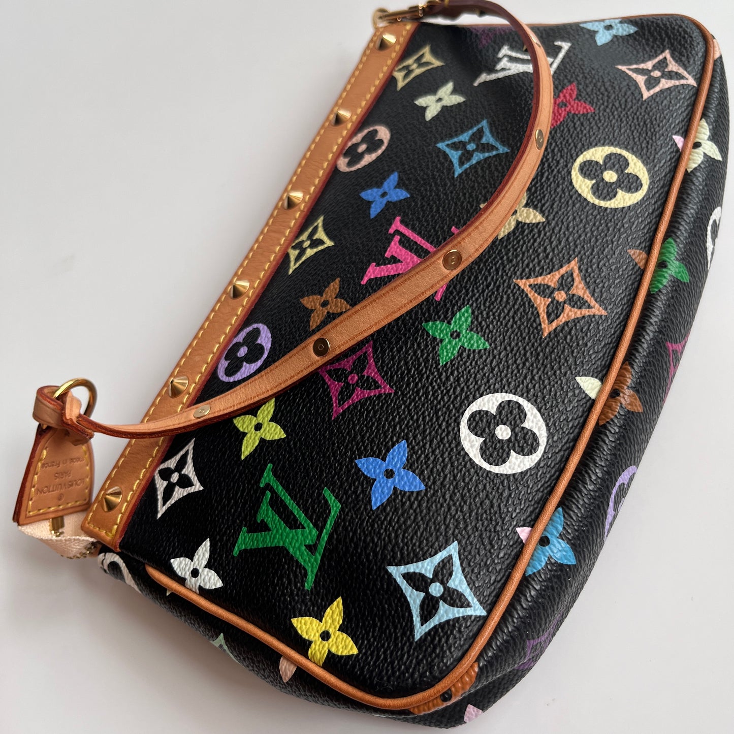 Louis Vuitton x Takashi Murakami Black Multicolor Pochette
