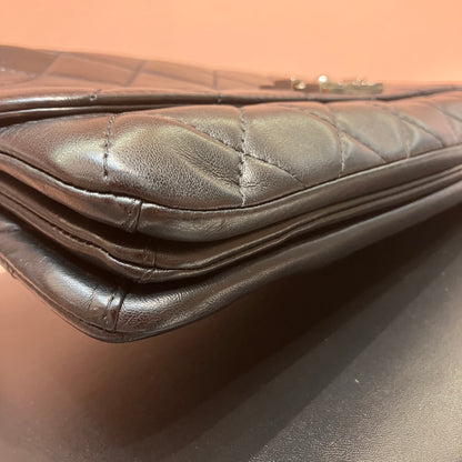 Chanel Boy East West Flap Black Leather Crossbody Clutch Bag
