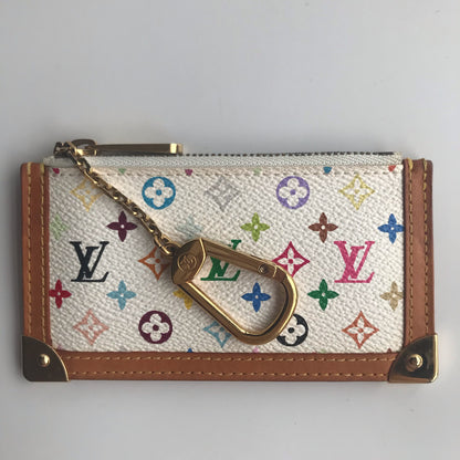 Louis Vuitton Monogram Multicolor Pochette Cles White
