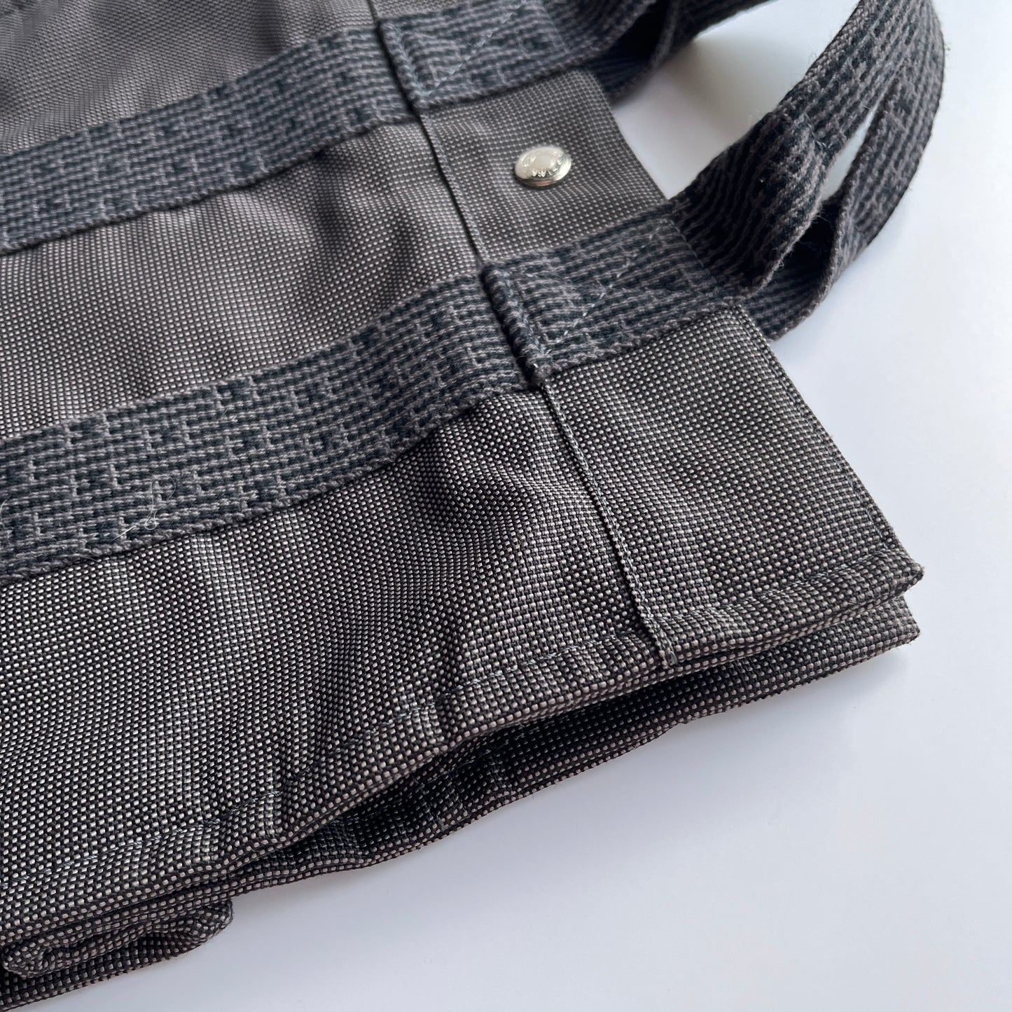 Hermes Herline PM Gray Canvas Tote Bag