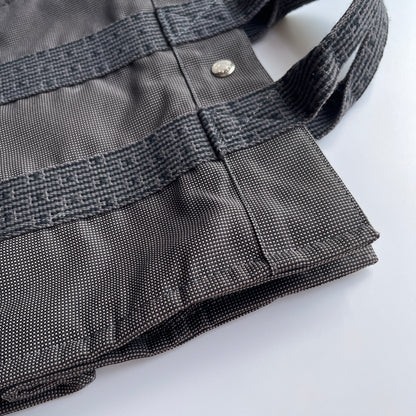 Hermes Herline PM Gray Canvas Tote Bag