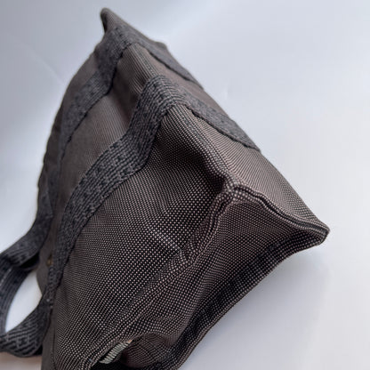Hermes Herline PM Gray Canvas Tote Bag