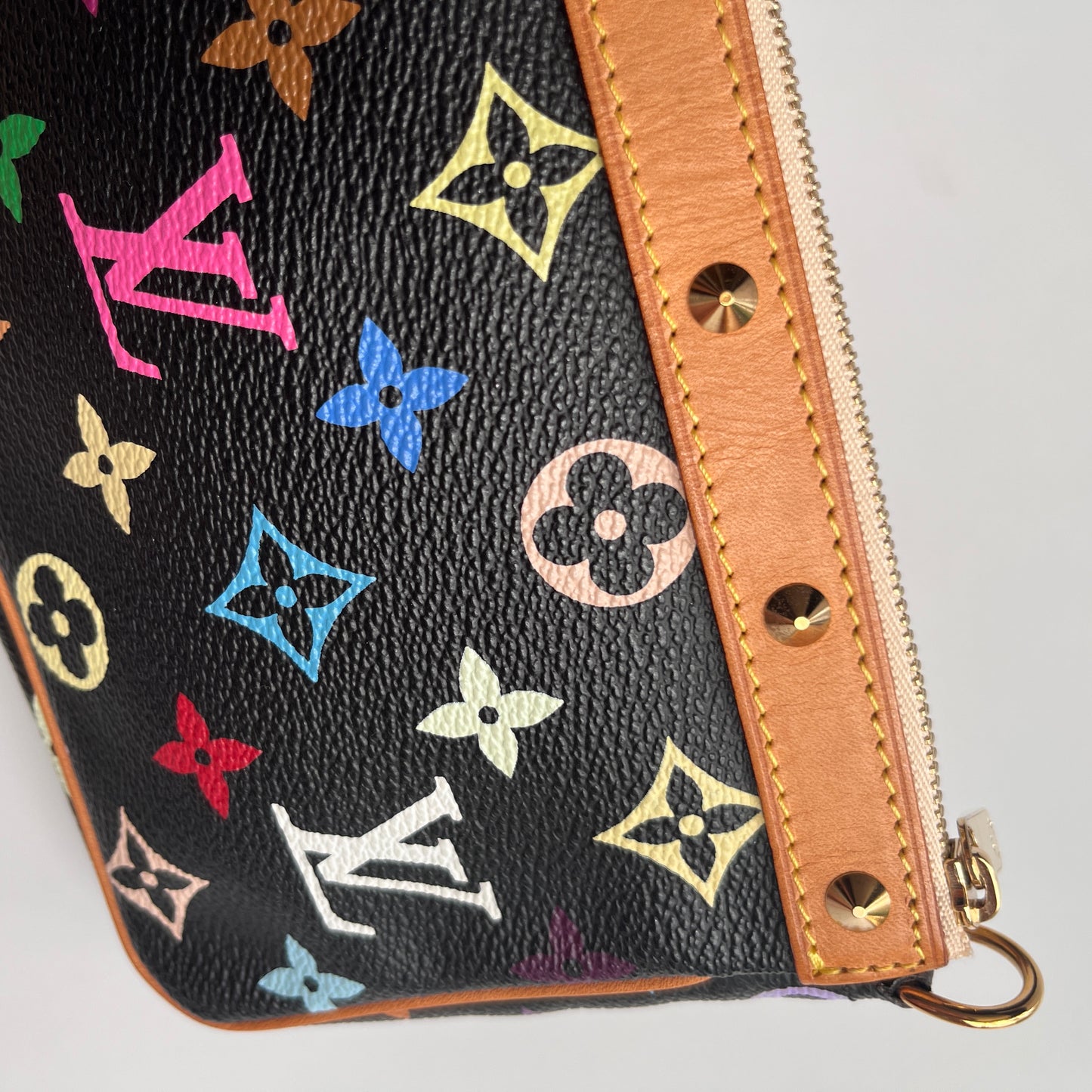 Louis Vuitton x Takashi Murakami Black Multicolor Pochette