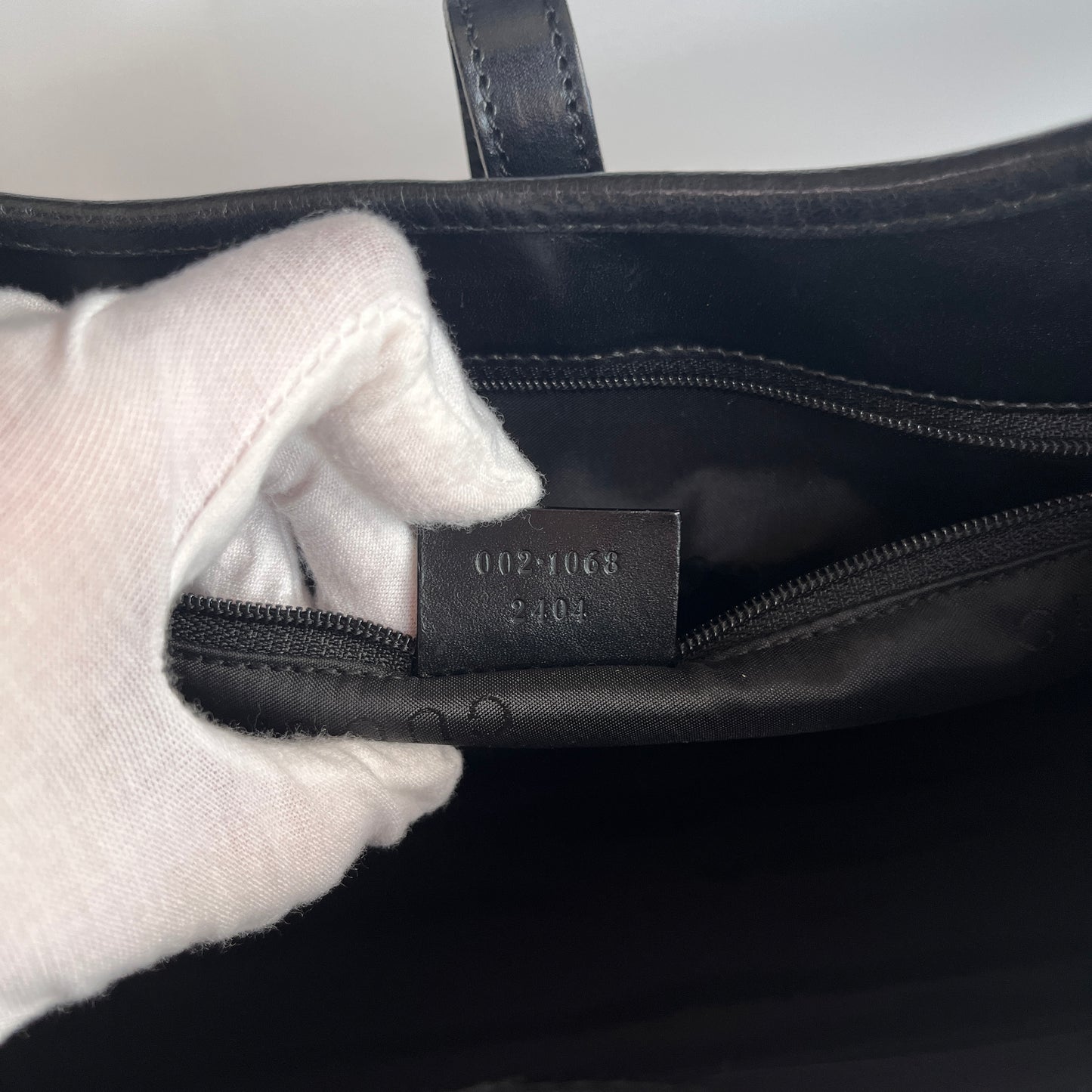 Gucci Vintage Black Jackie Canvas Shoulder Bag