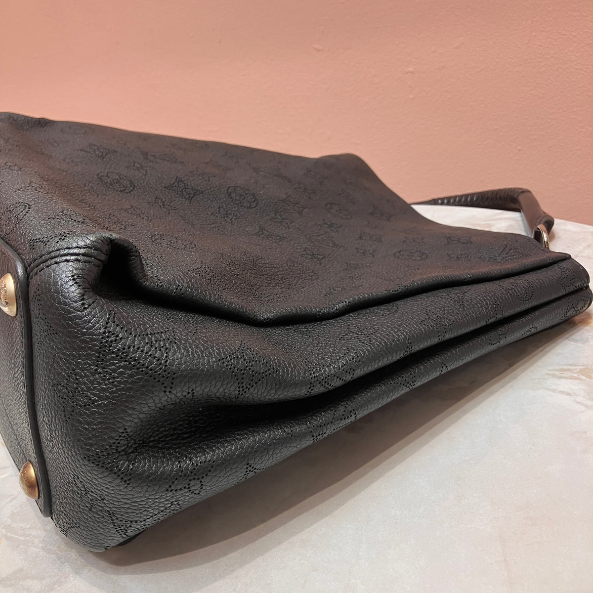 Louis Vuitton Mahina Babylone PM Black Tote 2Way Bag