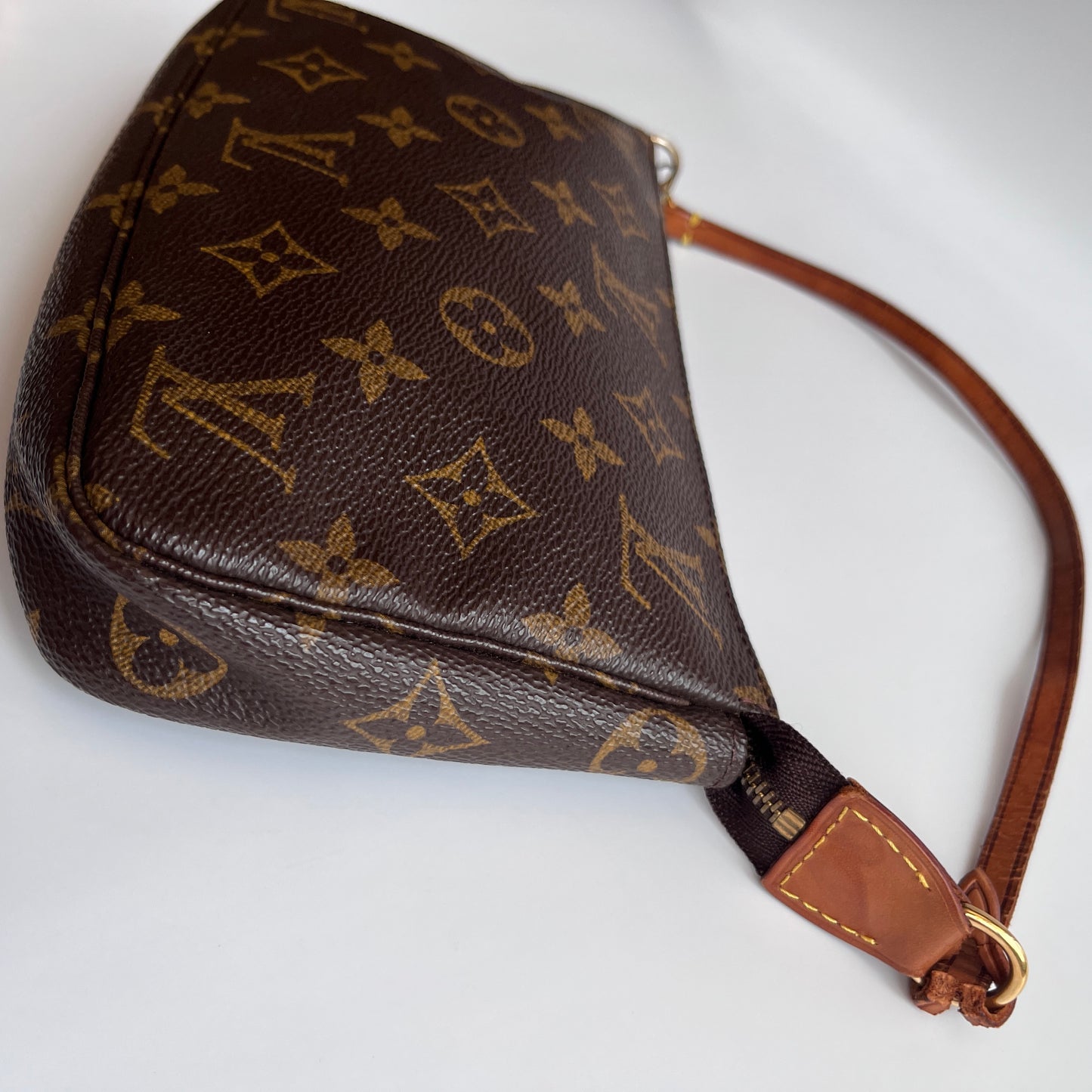 LV Vintage Monogram Pochette With Crossbody Strap
