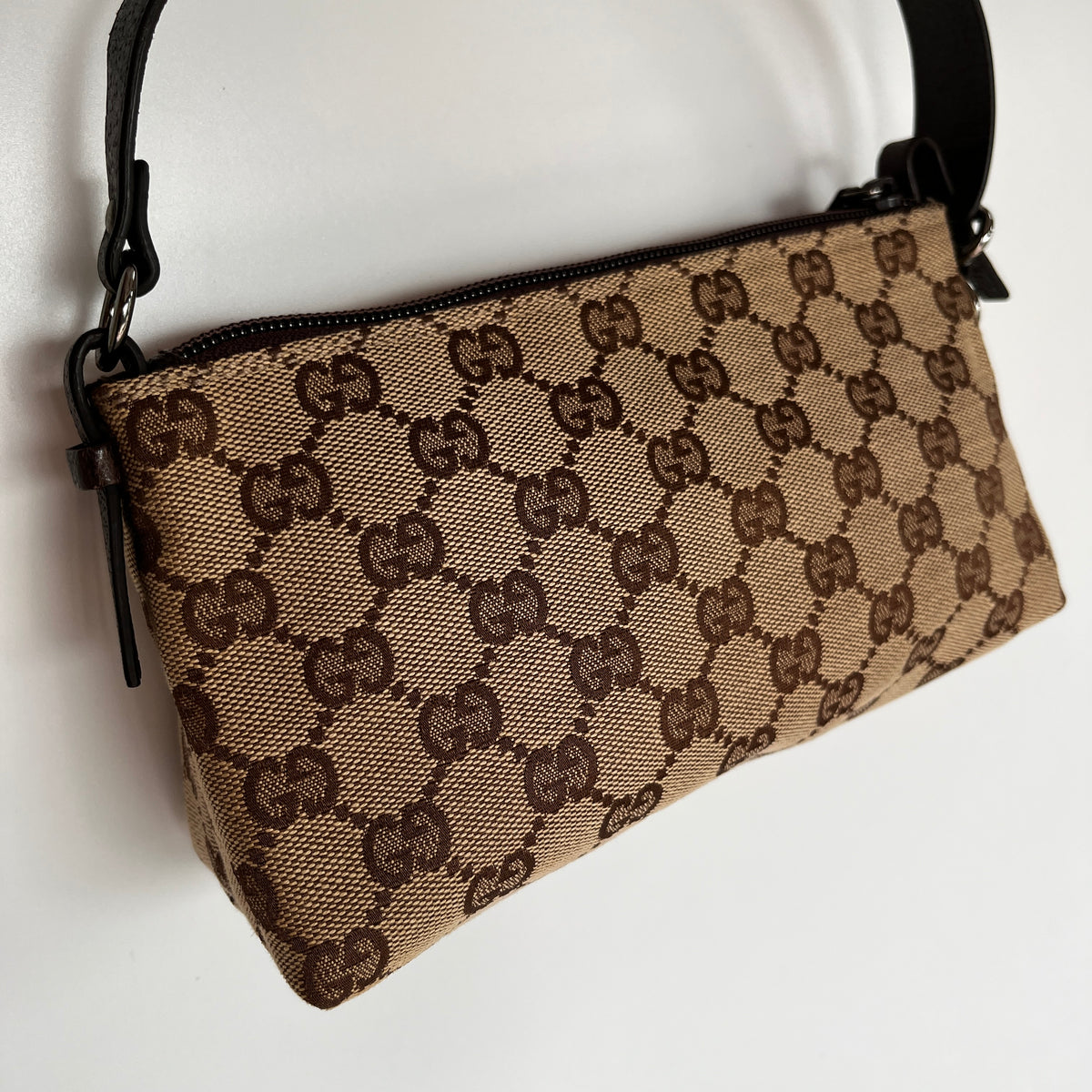 Gucci Vintage GG Canvas Small Pochette