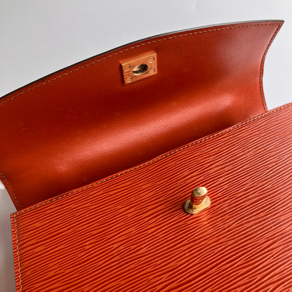 Louis Vuitton Vintage Malesherbes Brown Epi Top Handle Bag