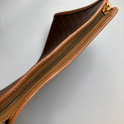 Celine Vintage Macadame Coated Canvas Clutch