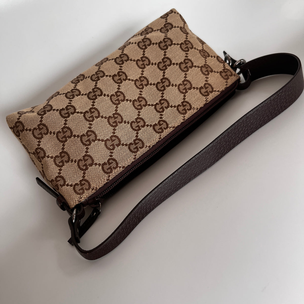 Gucci Vintage GG Canvas Small Pochette