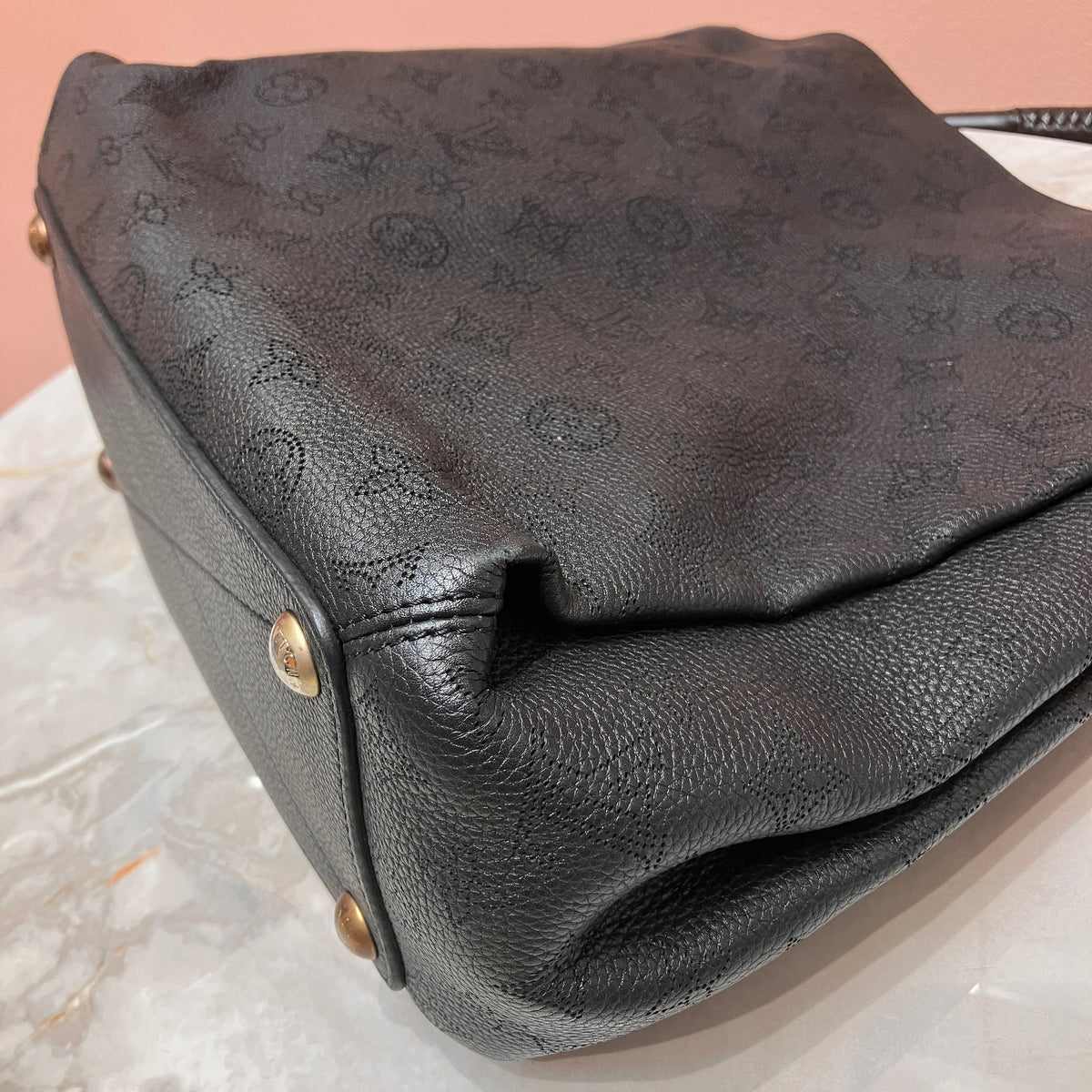 Louis Vuitton Mahina Babylone PM Black Tote 2Way Bag