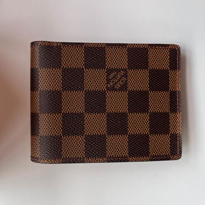 Louis Vuitton Damier Ebene Coated Canvas Multiple Bifold Wallet