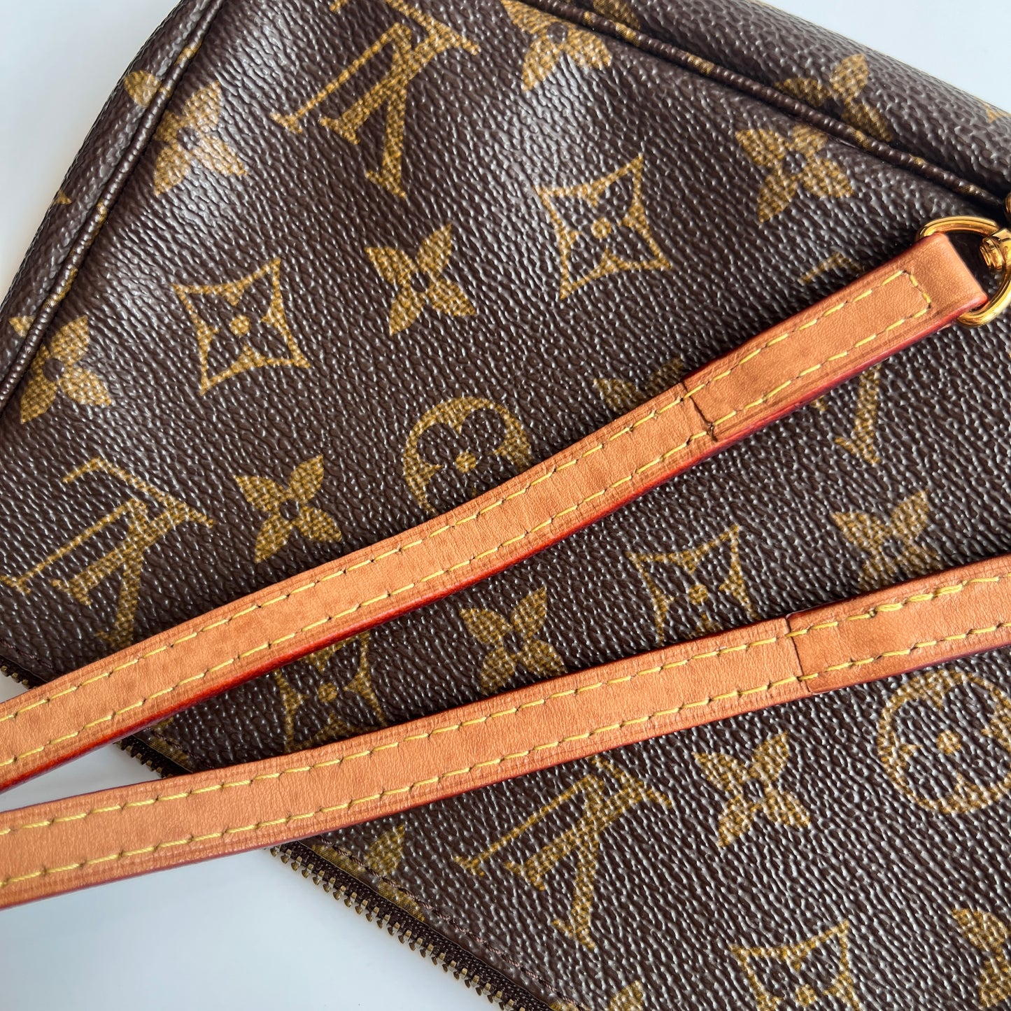 LV Vintage Monogram Pochette With Crossbody Strap