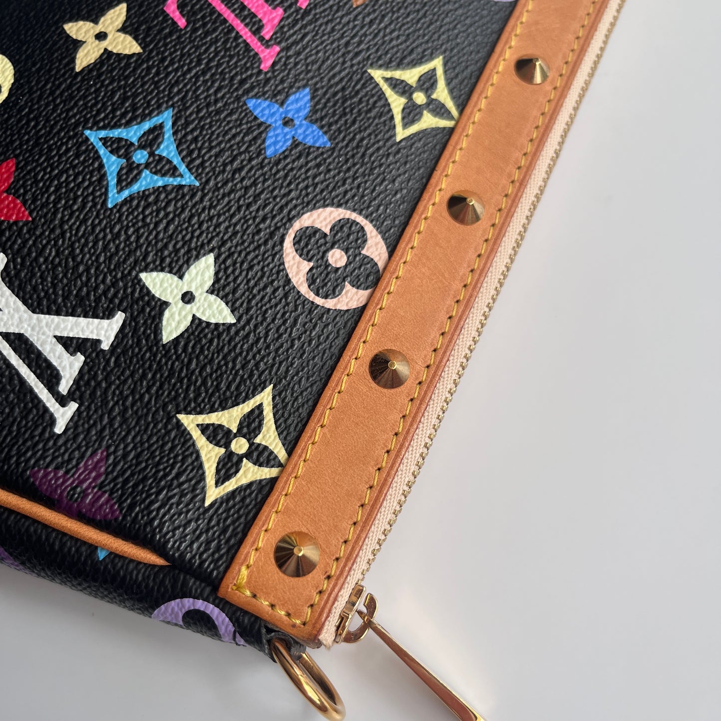 Louis Vuitton x Takashi Murakami Black Multicolor Pochette