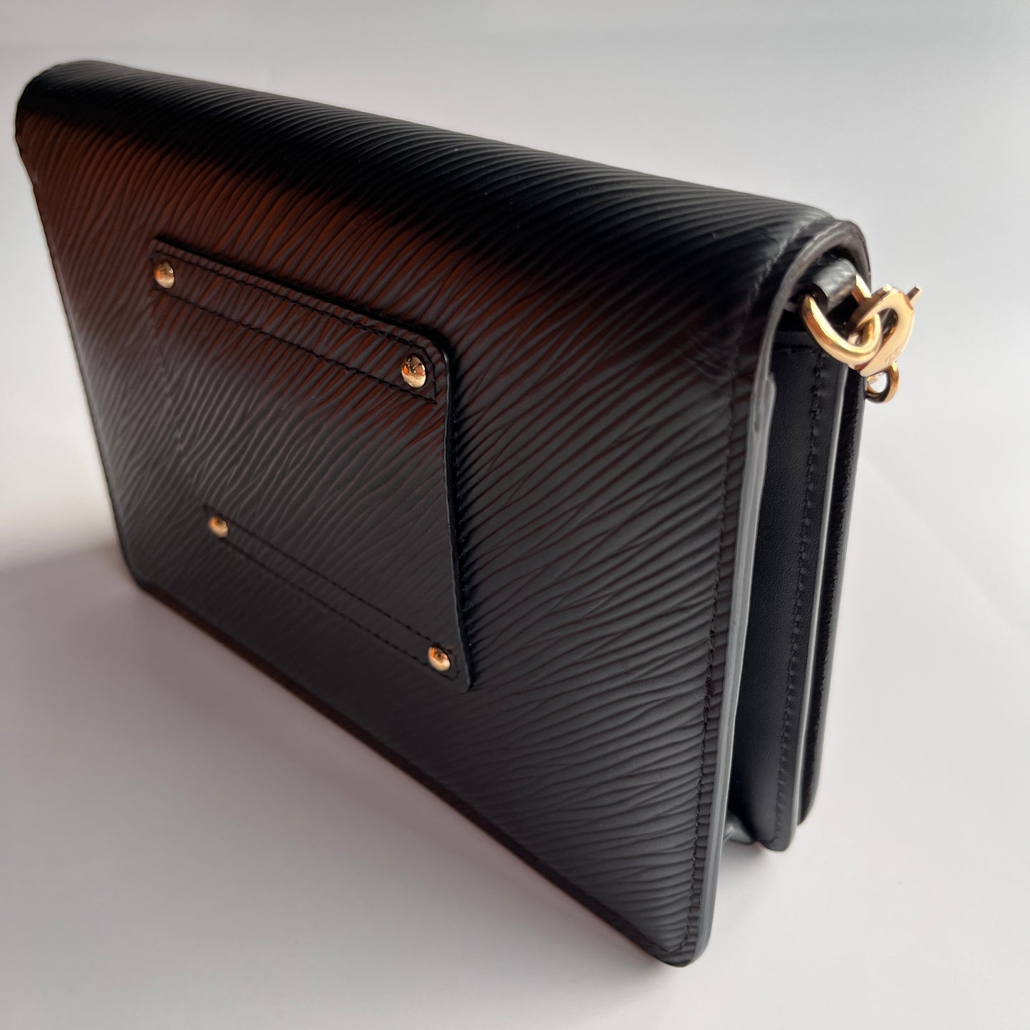 Louis Vuitton Black Epi Twist Wallet on Chain GHW RFID