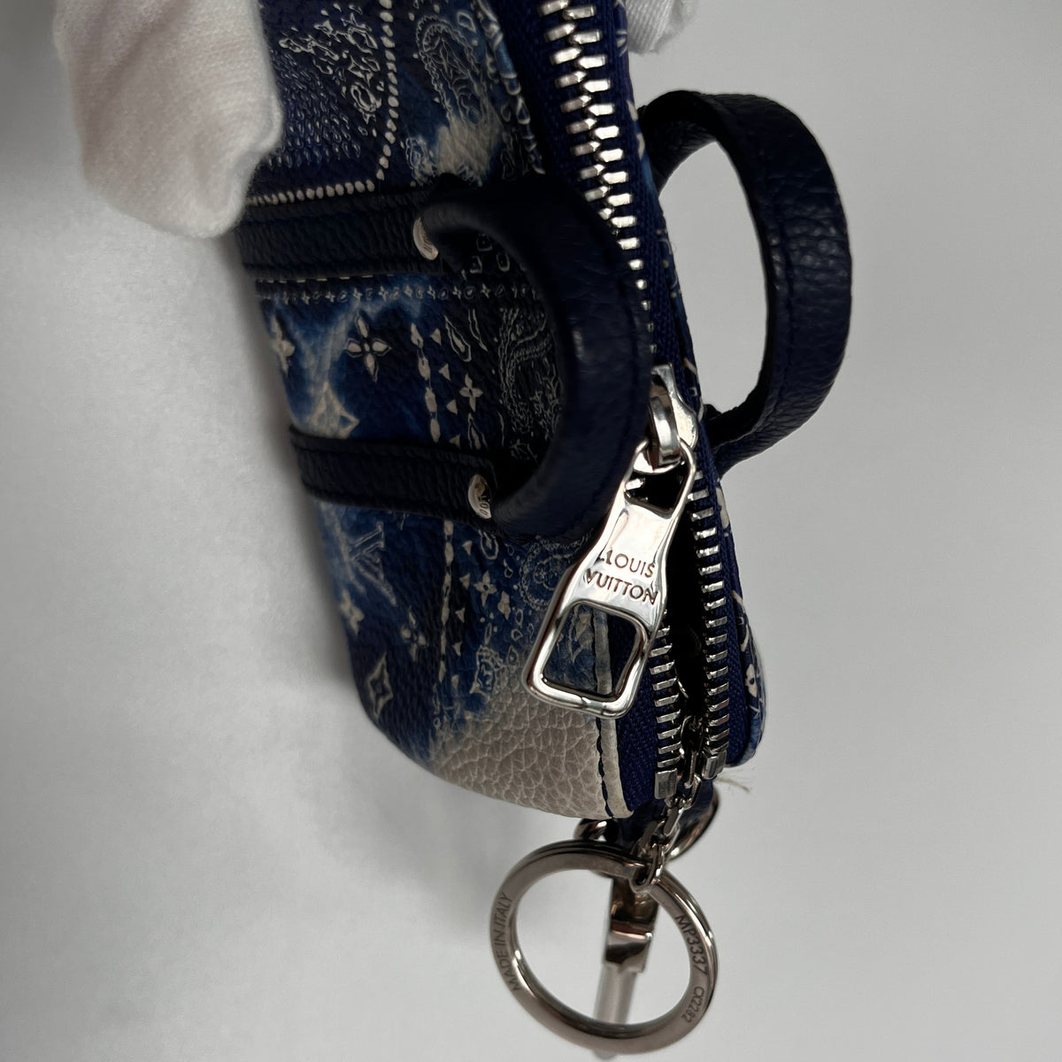 Louis Vuitton Blue Bandana Porto Craie Pouch/ Key Charm