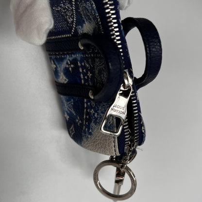Louis Vuitton Blue Bandana Porto Craie Pouch/ Key Charm