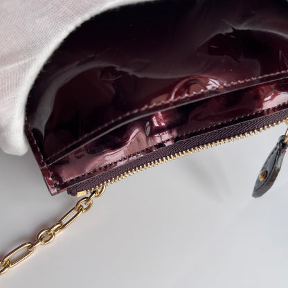 Louis Vuitton Amarante Vernis Pochette Cle Key Coin Case