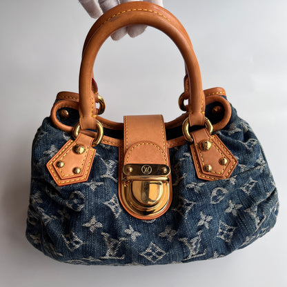 Louis Vuitton Pleaty Denim Top Handle Bag