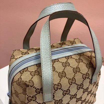 Gucci Vintage GG Canvas Tofu Top Handle Bag