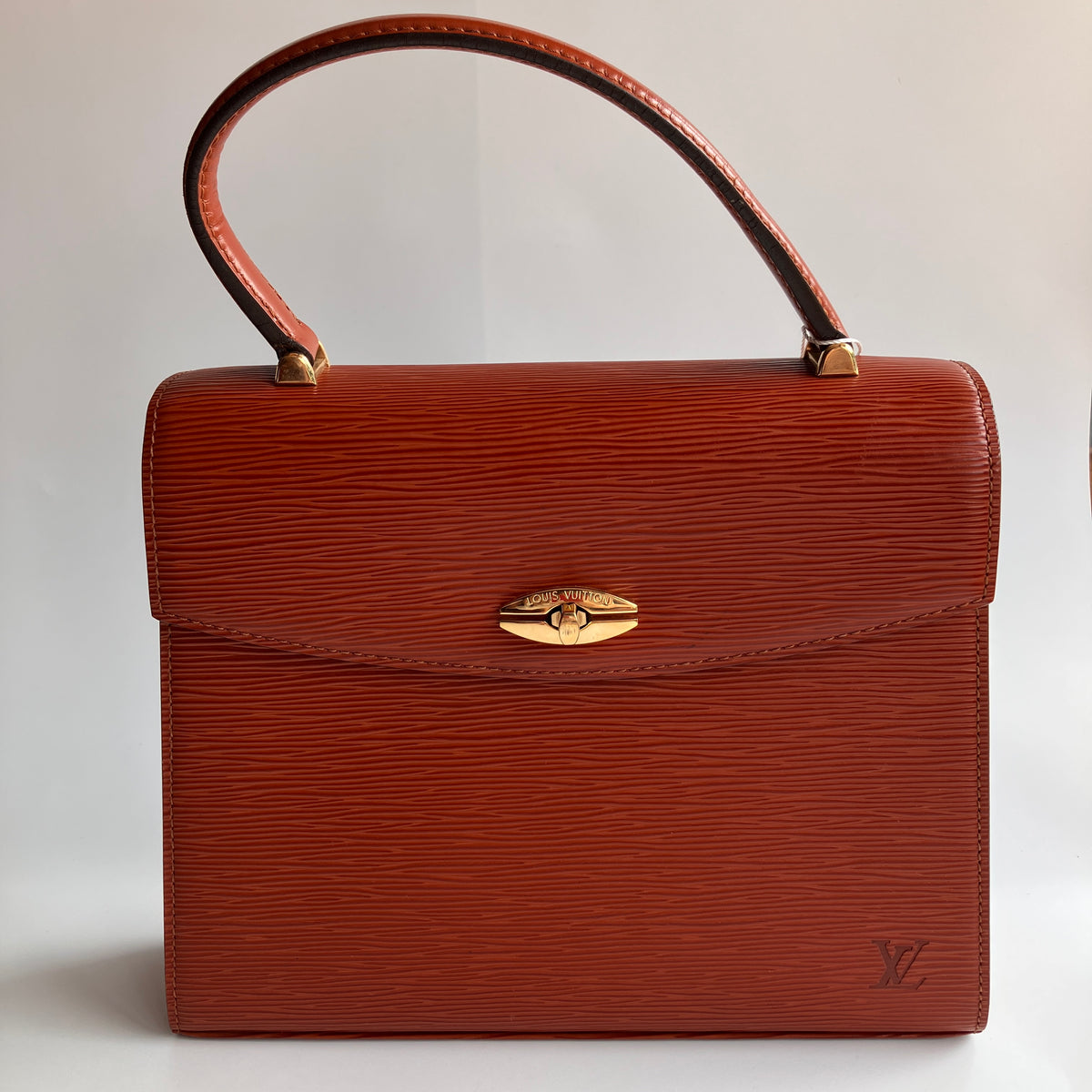 Louis Vuitton Vintage Malesherbes Brown Epi Top Handle Bag
