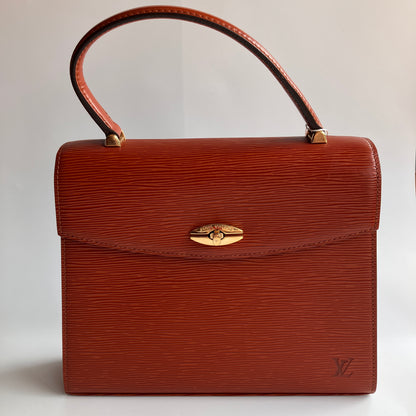 Louis Vuitton Vintage Malesherbes Brown Epi Top Handle Bag