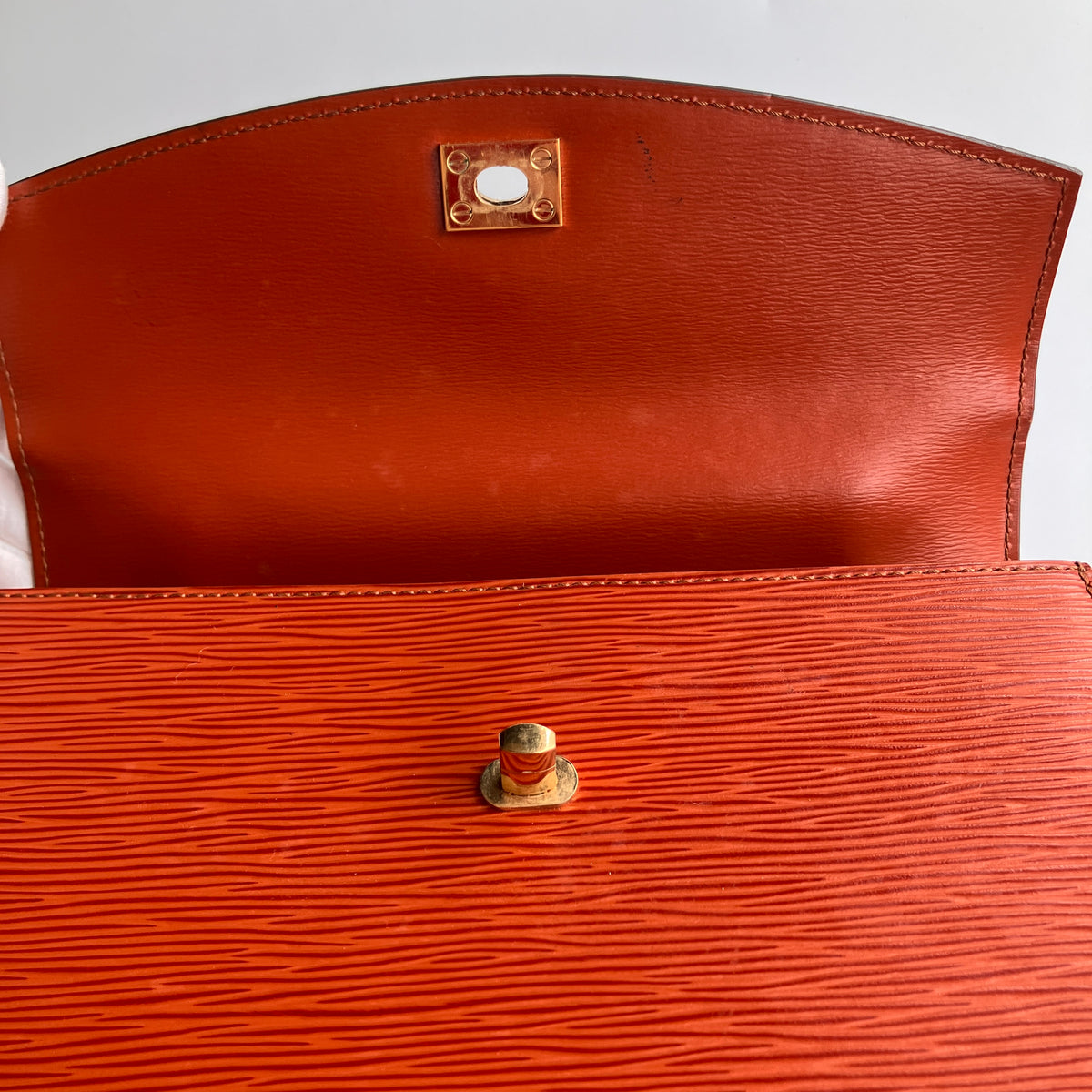 Louis Vuitton Vintage Malesherbes Brown Epi Top Handle Bag