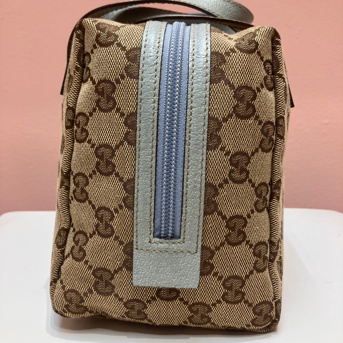 Gucci Vintage GG Canvas Tofu Top Handle Bag