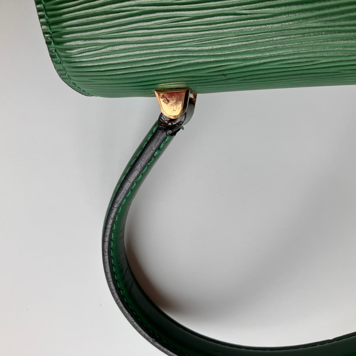 Louis Vuitton Vintage Malesherbes Green Epi Top Handle Bag
