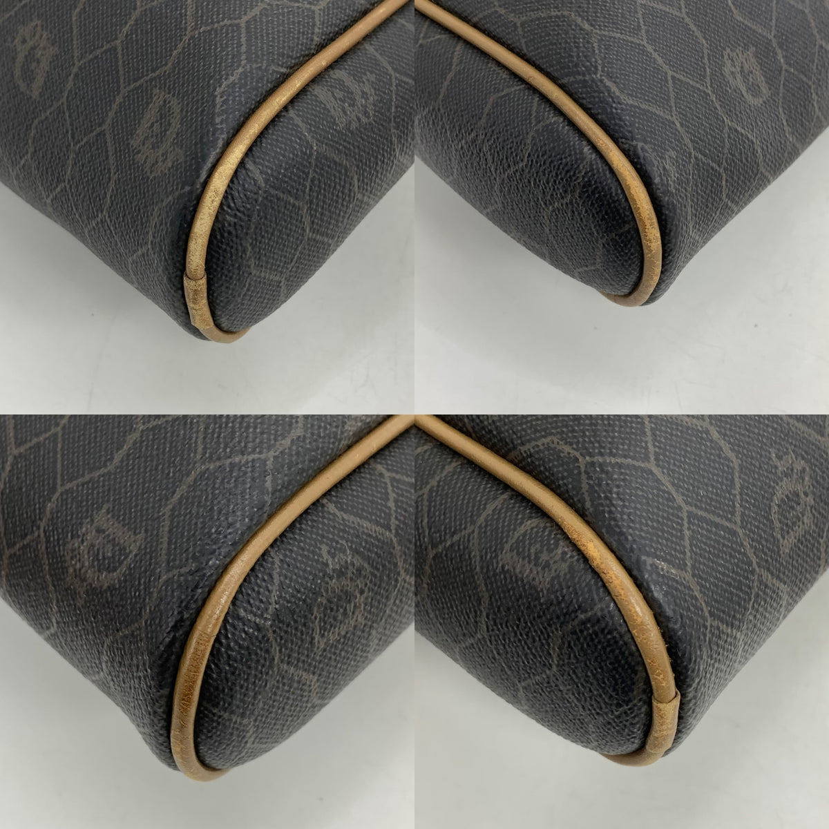 Christian Dior Vintage Honeycomb Coated Canvas Crossbody Bag