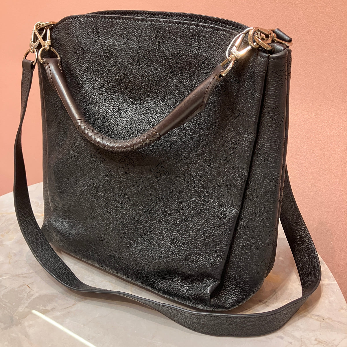Louis Vuitton Mahina Babylone PM Black Tote 2Way Bag