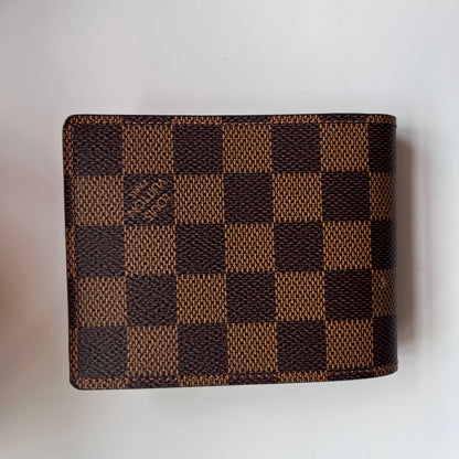 Louis Vuitton Damier Ebene Coated Canvas Multiple Bifold Wallet