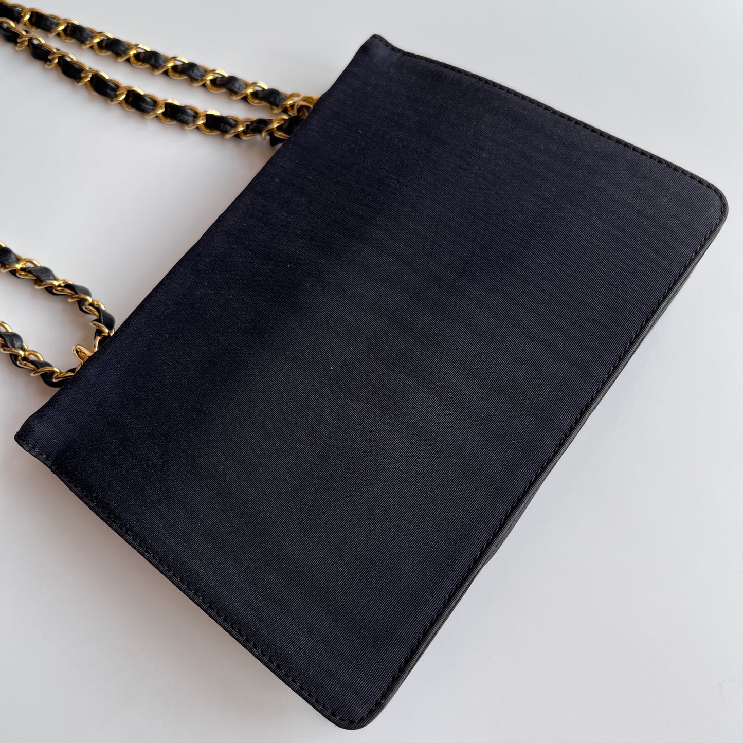 Moschino Vintage Black Nylon Chain Shoulder Bag