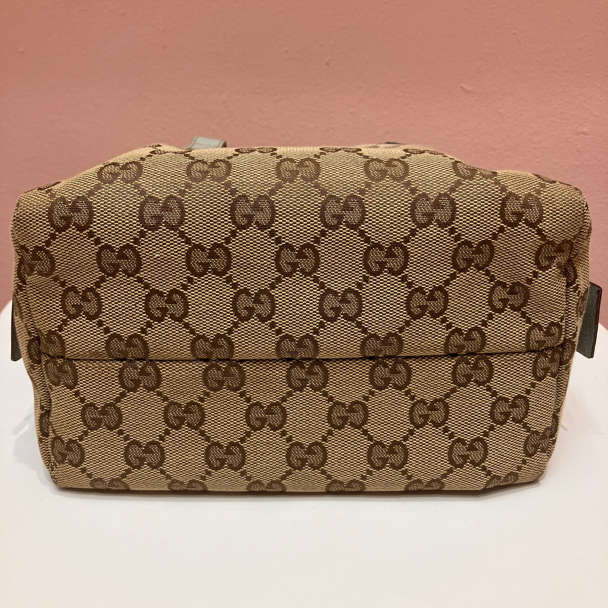 Gucci Vintage GG Canvas Tofu Top Handle Bag