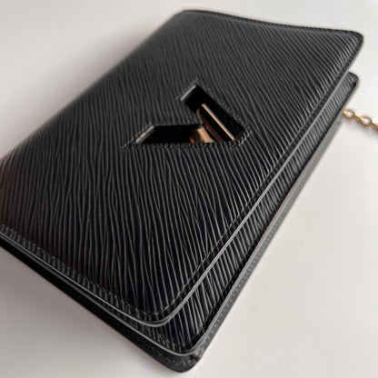 Louis Vuitton Black Epi Twist Wallet on Chain GHW RFID