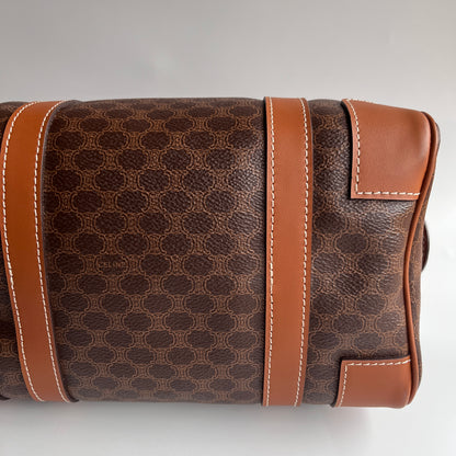Celine Vintage Macadam Coated Canvas Boston Bag