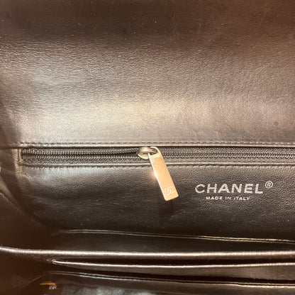 Chanel Boy East West Flap Black Leather Crossbody Clutch Bag