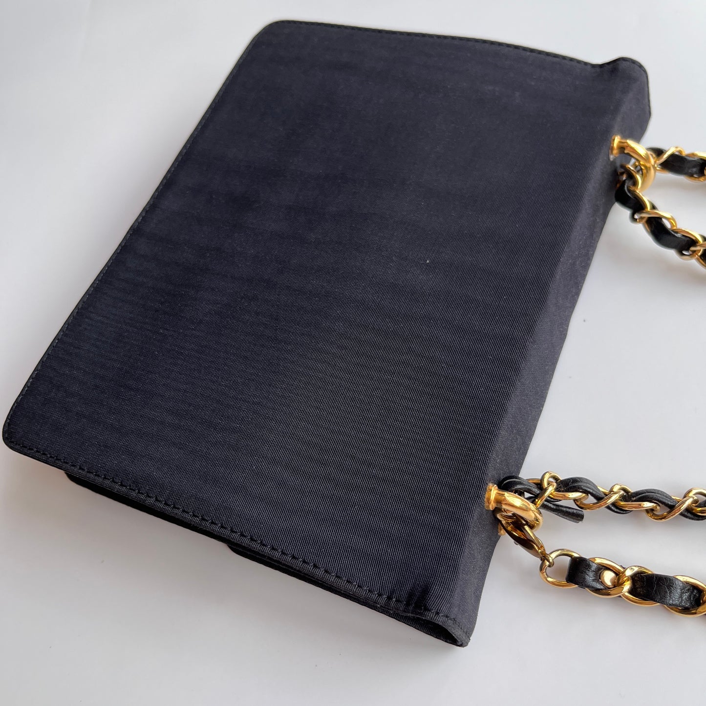 Moschino Vintage Black Nylon Chain Shoulder Bag